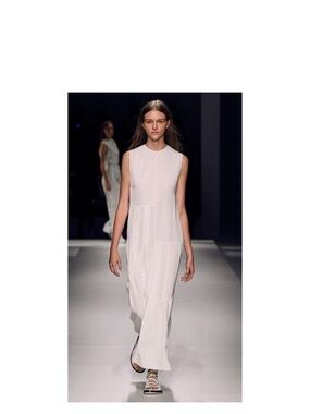 Sleeveless White Maxi Dress